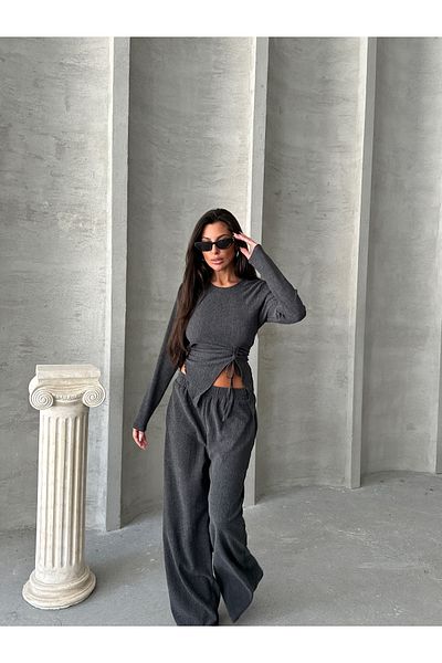 Ekim Store Set de pantaloni bluză Uludağ cu adunare laterală