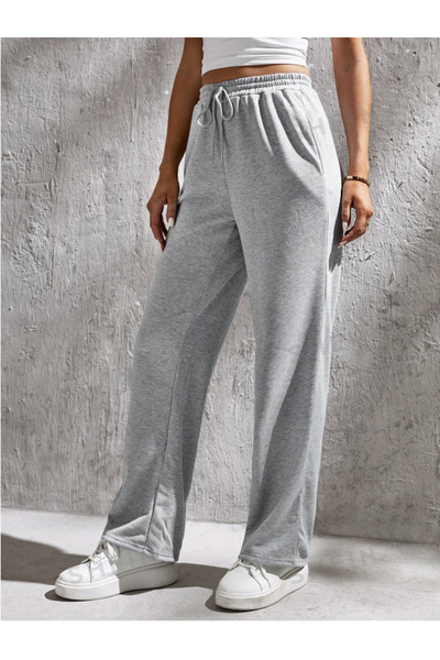 yx yustex sport Gray Baggy Loose Fit Comfortable Fit - Straight Leg Sweatpants