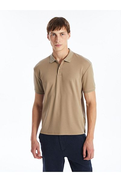LC Waikiki Lcw Polo-Kragen Kurzarm Herren Strukturiertes T-Shirt