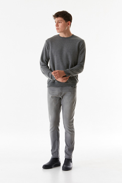 Fulla Moda Φούτερ Basic Crew Neck