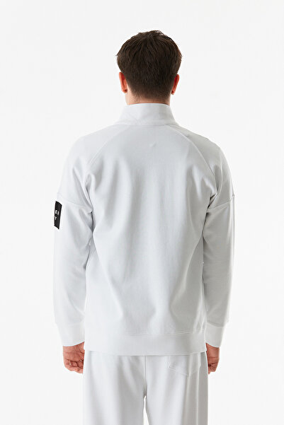 Fulla Moda Basic Çift Cepli Fermuarlı Dik Yaka Sweatshirt