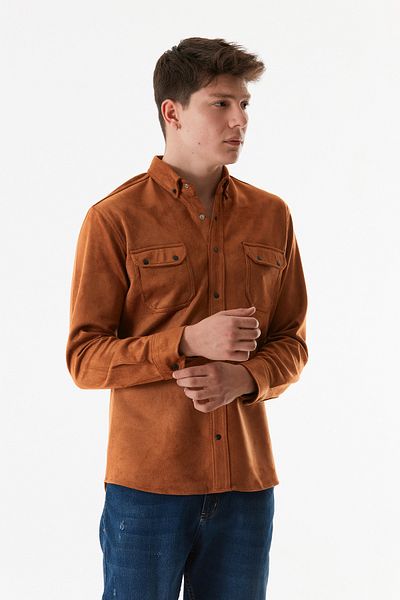 Fulla Moda Πουκάμισο με διπλή τσέπη με κούμπωμα