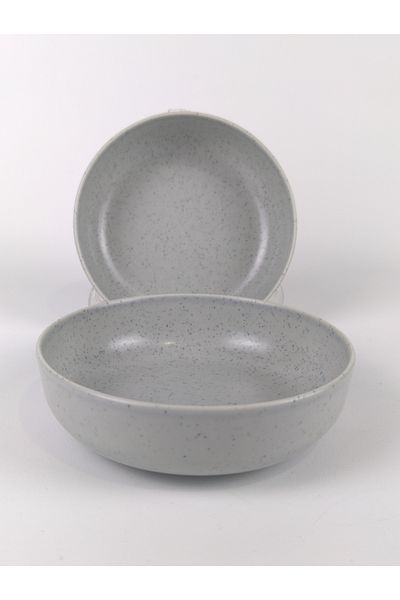 Kütahya Porselen Moderna Series - Gray 15 cm Soup Bowl, Pack of 2