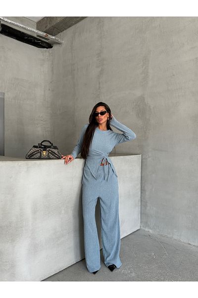 Ekim Store Set de pantaloni bluză Uludağ cu adunare laterală
