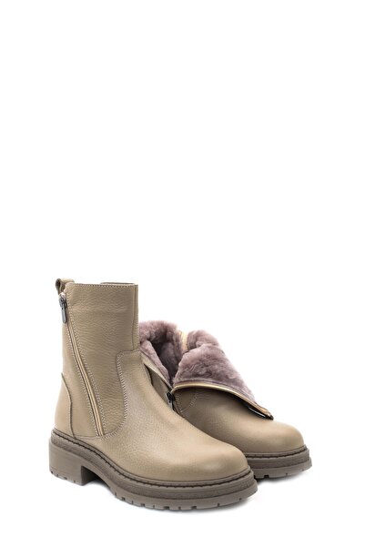 Ayakkabıhane Дамски ботуши с кожа от норка, подплатени с кожа, AH0825711261728