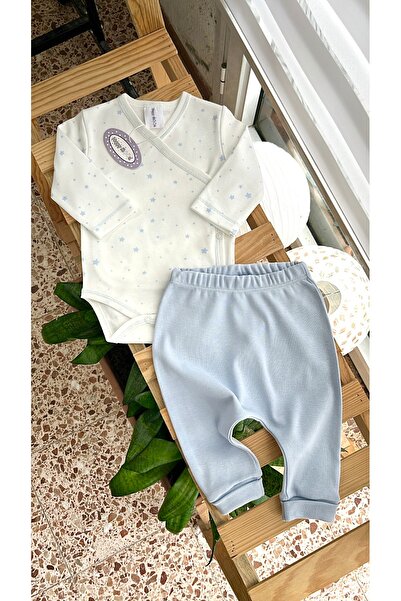 Happy Moon Bebek Giyim Yenidoğan Bebek Kruvaze Zıbın Patik Şalvar Alt Erkek B...