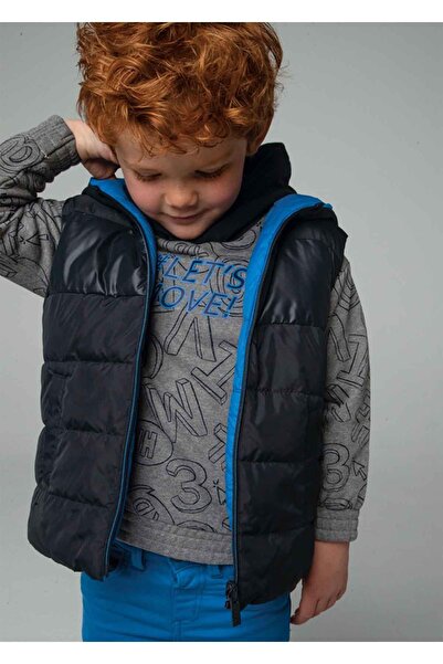 MAYORAL Winter Boy Double Sided Vest - Navy Blue
