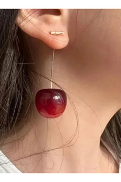 İlayda Illys Gold Zra Model Cherry Design Earrings