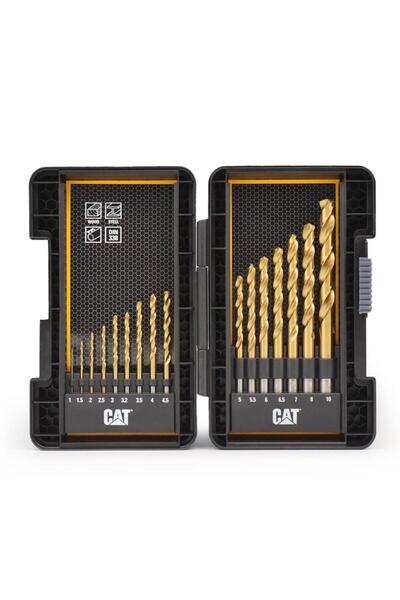 Cat DA02901 16 Parça Profesyonel Titanyum Kaplama HSS Metal Delici Matkap Ucu