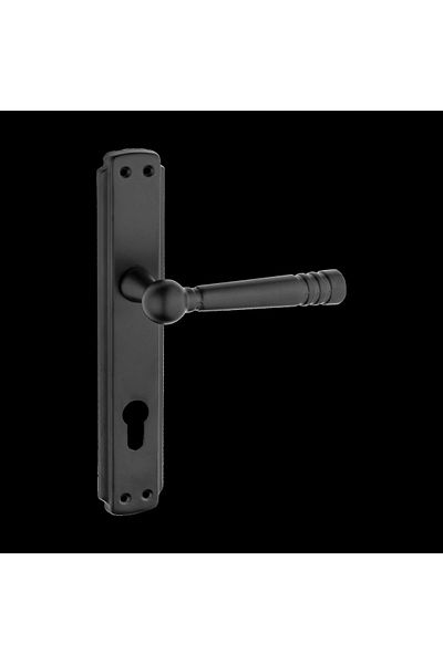 Yale Ottoman Luxury Matte Black Mirrored Yale Steel Door Handle 1 Set Circle Entrance Door Handle