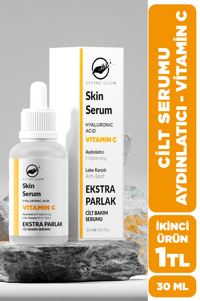Divine Glow C Vitamini & Hyaluronik Asit Extra Parlak Aydınlatıcı ve Leke Kar...