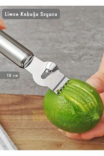 Jet's Home 18cm Stainless Steel Hanging Hole Lemon and Kiwi Peeler