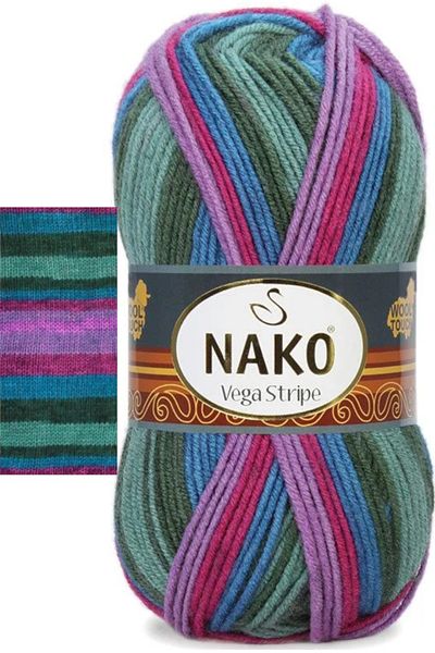 NAKO Vega Stripe Premium Ακρυλικό Πλεκτό Σχοινί 82408