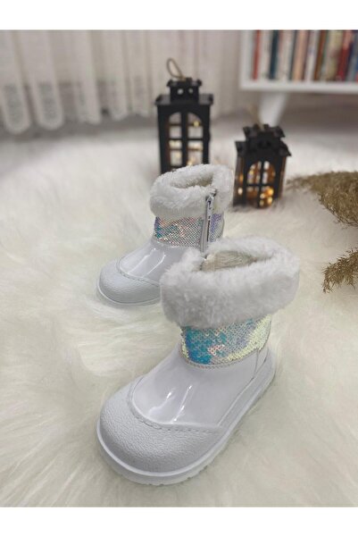 NevaYy collection Kız Çocuk Payetli İçi Kürklü Şık Bot
