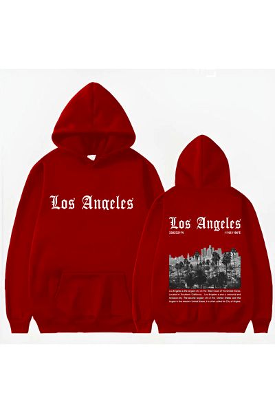 Garalio LOS ANGELES PRINTED HOODED SWEATSHIRT