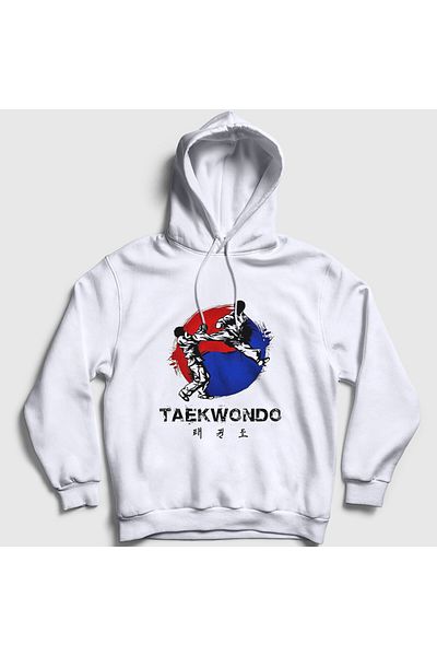 Presmono Λευκό φούτερ με κουκούλα Taekwondo - Unisex, UFC MMA Taekwondo 496901 ττ