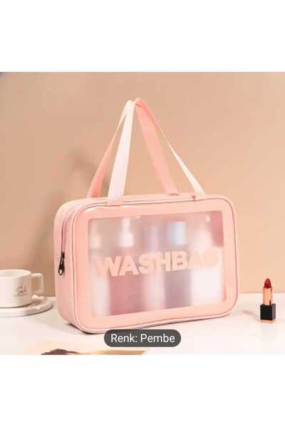 None Seyahat Makyaj Çantası Washbag Taşınabilir Pvc Su Geçirmez Çantalar
