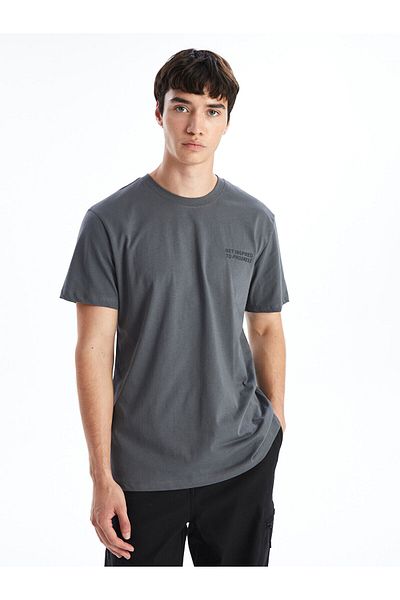 LC Waikiki Lcwk Crew Neck Short Sleeve Printed Combed Cotton Men's T-Shirt
