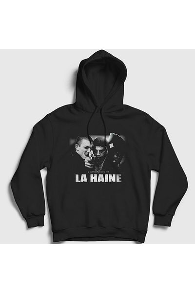 Presmono Унисекс суитшърт с качулка La Haine, черен 498860tt