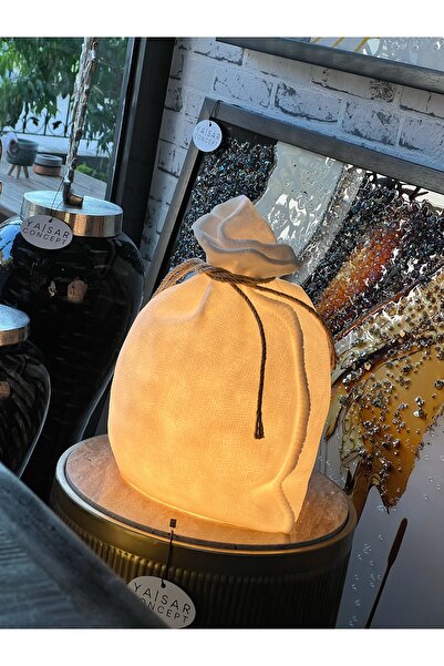 Ornamenti Design Wicker Look Bag/Sack Lampshade Table Lamp Upright 30X34 cm