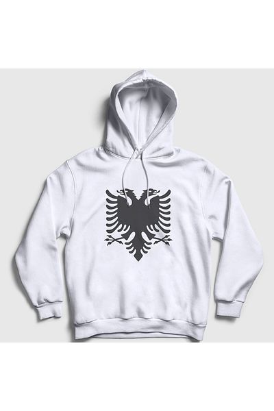 Presmono Φούτερ με κουκούλα Unisex Λευκή Αλβανία Αλβανία 494980 ττ