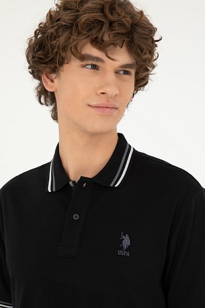 U.S. Polo Assn. Μαύρο Basic Ανδρικό T-Shirt - 50284639-VR046