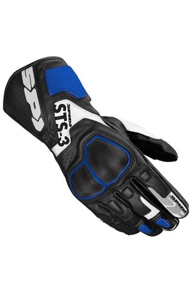 Spidi Sts-3 Black Blue Leather Gloves