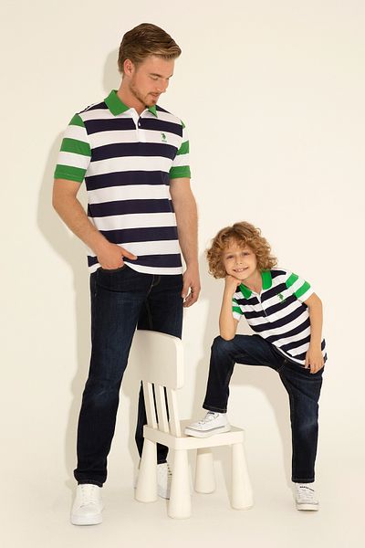 U.S. Polo Assn. Tricou cu gât polo bleumarin pentru băiat 50284812 -vr033