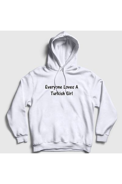 Presmono Φούτερ Unisex με λευκή κουκούλα - Όλοι αγαπούν μια Τουρκόπουργα 497132 ττ