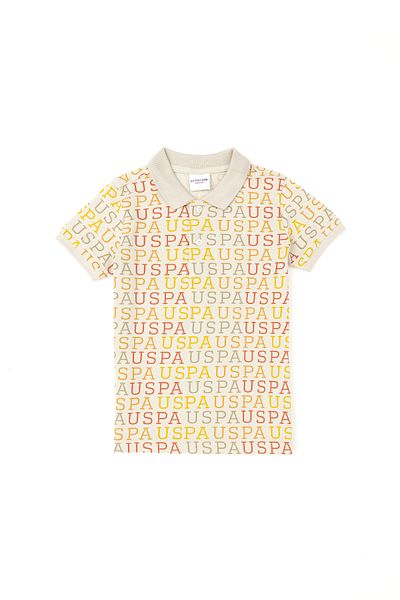 U.S. Polo Assn. تي شيرت للأولاد بياقة بولو حجرية 50284798 -vr049
