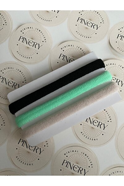 Pinery Jewels Γυναικείο Σετ 3 τεμαχίων πολύχρωμη λαστιχένια πόρπη