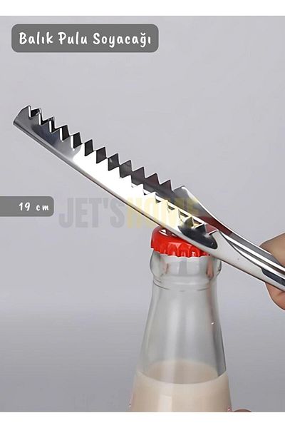 Jet's Home Fish Scale Peeler Bottle Opener Fish Peeler Stainless Steel Fish Peeler 19 cm