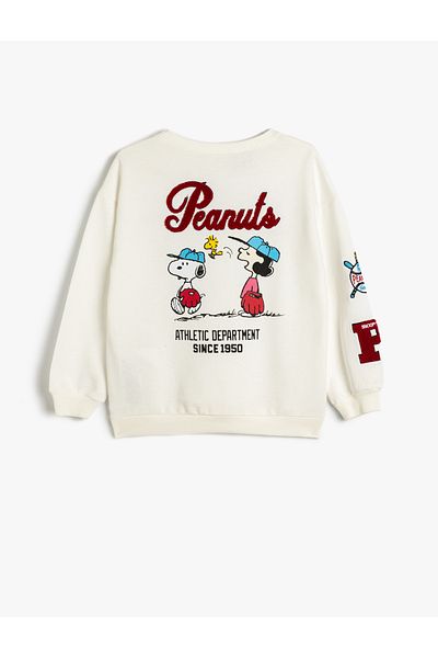 Koton Girl's Ecru Sweatshirt - 5Wkg10205Ak