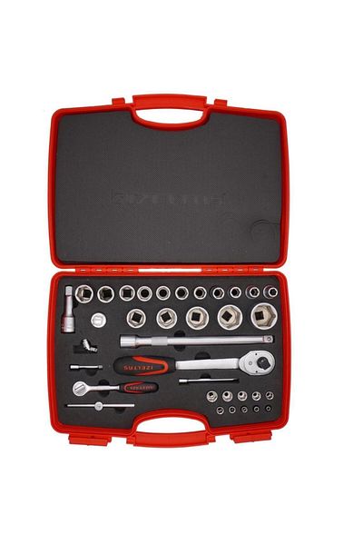 İzeltaş İzeltaş 1/4''-1/2'' Combined Six Corner Socket Wrench Set 35 Pieces