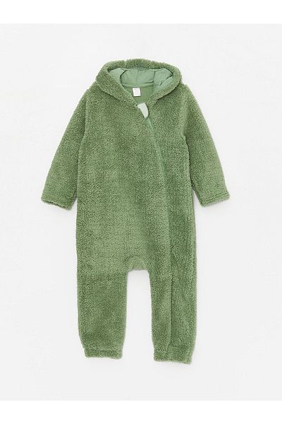 LC Waikiki Lw – Plüsch-Overall für Jungen mit Kapuze (0–12 Monate mit Stiefeletten, 12 Monate ohne Stiefeletten)