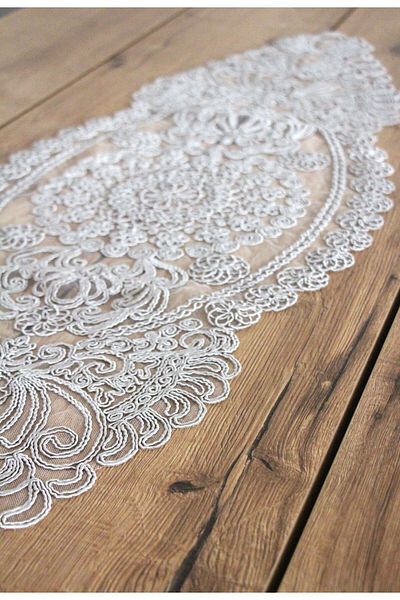 DDHOME Snur din dantelă Detaliu tricotat Așternut Fiskos Husă 100x35 cm 1007-Dantela