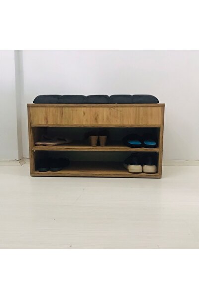 EKOÇ WOOD DESİNG Rengibiz Ayakkabılık Puflu Minderli Sandıklı