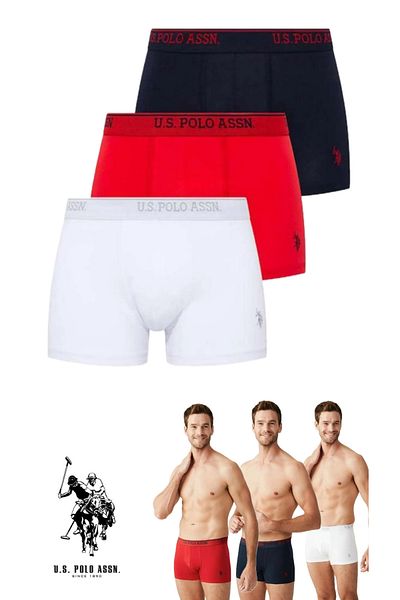 U.S. Polo Assn. Men's Cotton 3-Piece Nova Boxer - Mer.8.O.D.E.D.92.Us.O.P9.L/7.
