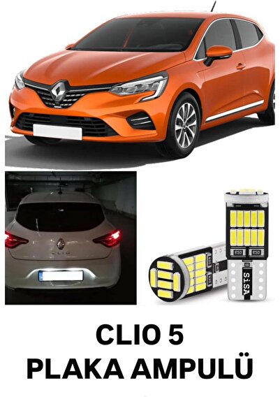 SİSA SENİSTESENAL Renault Clıo 5 Led Plaka Aydınlatma Ampulü Beyaz Canbus'lu