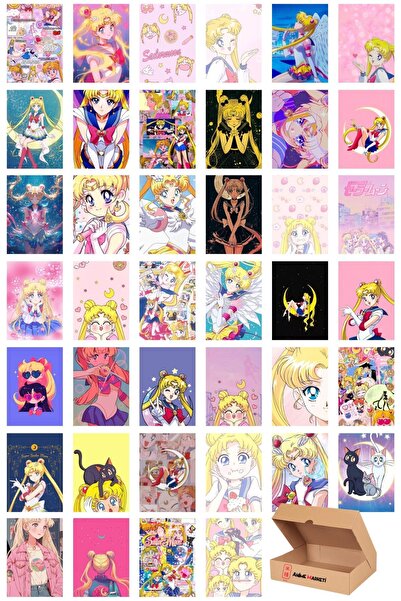 Anime Marketi Sailor Moon Temalı Duvar Poster Seti - Ay Savaşçısı Poster Seti...