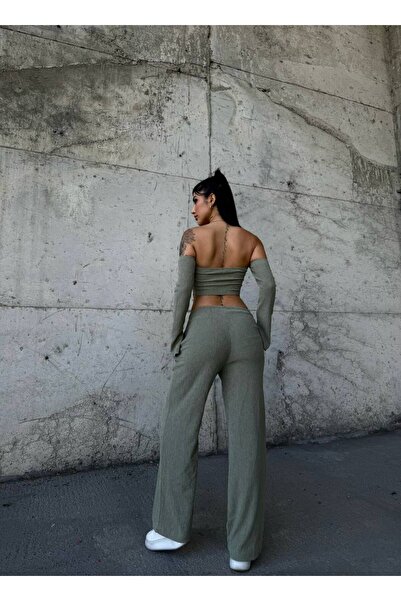 ILLE Madonna Collar Blouse Trousers Set