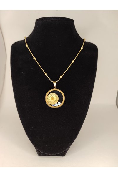 Romea Dorica Chain Dome Necklace, Openable Necklace, Dome Necklace, Quadrant Necklace