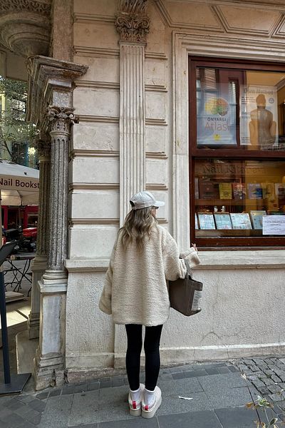mylove Beige Teddy Zippered Coat