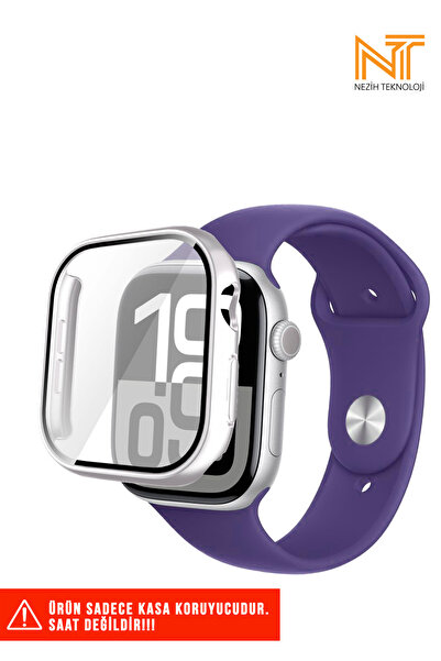 Nezih Case Apple Watch Serisi 10 Uyumlu 42mm / Seri 11 42mm Uyumlu Sert PC Ka...