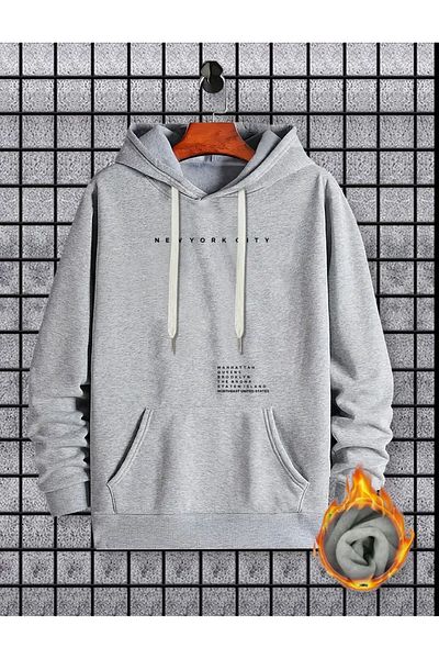 caddekombin New York City Printed 2 Thread Inside Cotton Sweatshirt