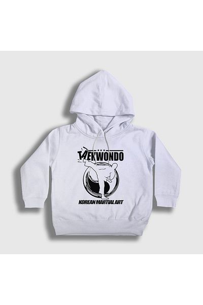 Presmono Hanorac alb Taekwondo UFC MMA pentru copii - cu glugă, unisex 497958 tt