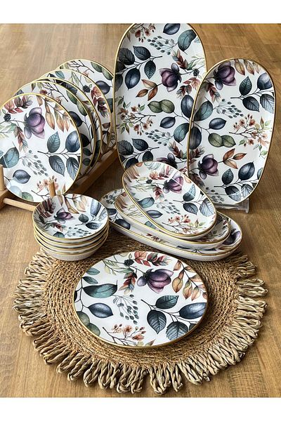 ROSSEV Umay 15 Piece Breakfast Set - 6 Person