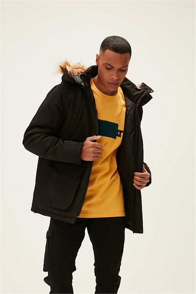 Bad Bear Rock Rabbit Black Men's Hooded Coat