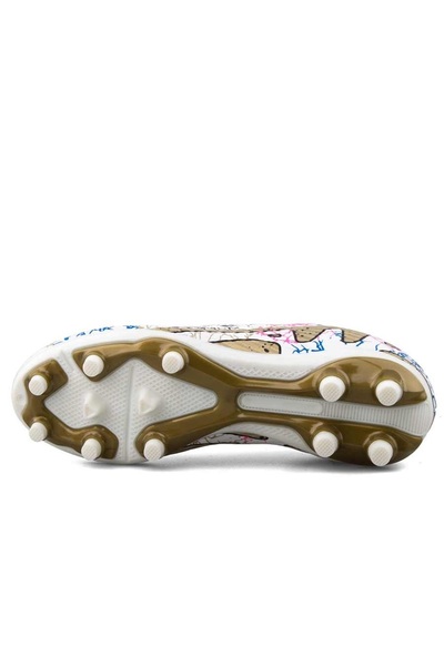 LALİGA Air Laliga Krampon Çoraplı - Beyaz/Altın/Desenli