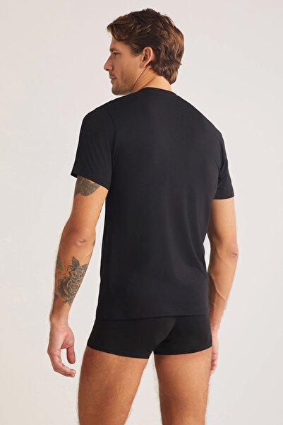 Kom James Crew Neck 2-Piece Men's T-Shirt - Black